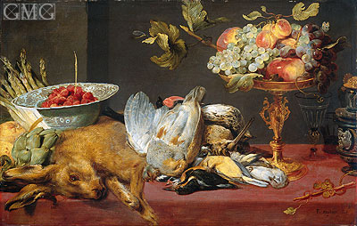 Still Life with Dead Game and Fruits, 1657 by Frans Snyders | Painting Reproduction