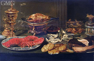 Still Life with a Lobster, n.d. by Frans Snyders | Painting Reproduction