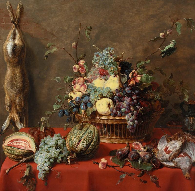 Stillleben mit Früchten und einem toten Hasen | Frans Snyders | Gemälde Reproduktion