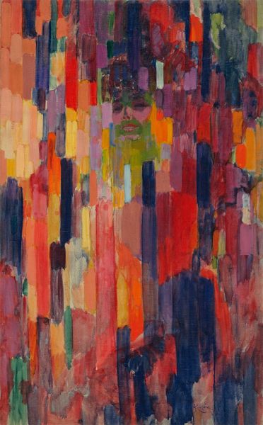 Mme Kupka among Verticals, c.1910/11 | Frantisek Kupka | Painting Reproduction