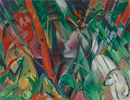In the Rain, 1912 by Franz Marc | Painting Reproduction