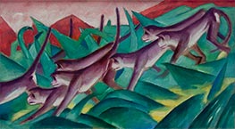 Monkey Frieze, 1911 by Franz Marc | Painting Reproduction