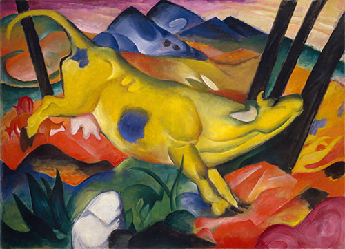 Gelbe Kuh, 1911 von Franz Marc | Gemälde-Reproduktion