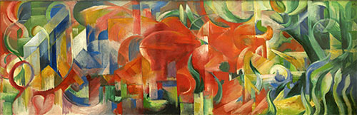 Spielende Formen, 1914 von Franz Marc | Gemälde-Reproduktion