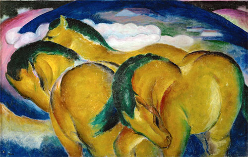 The Small Yellow Horses | Franz Marc | Painting Reproduction