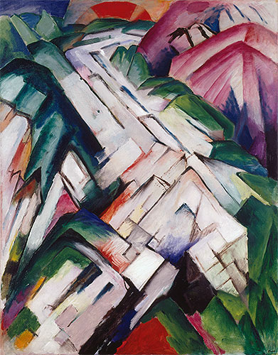 Mountains (Landscape) | Franz Marc | Painting Reproduction