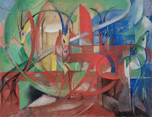 Gazelles | Franz Marc | Painting Reproduction