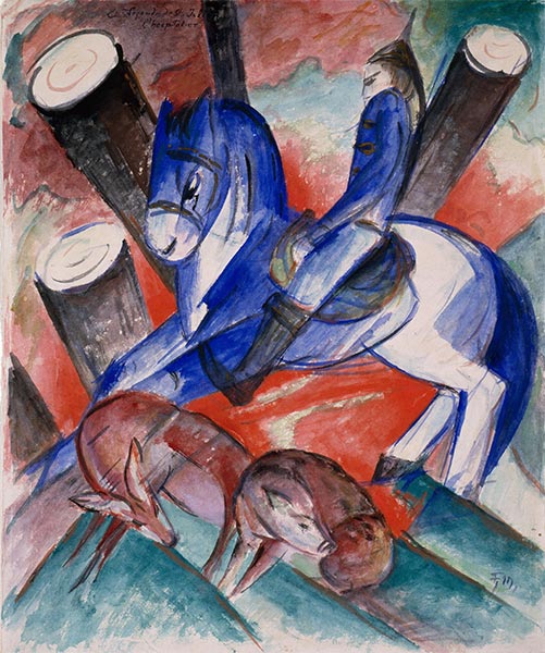 St. Julian the Hospitaler, 1913 | Franz Marc | Painting Reproduction