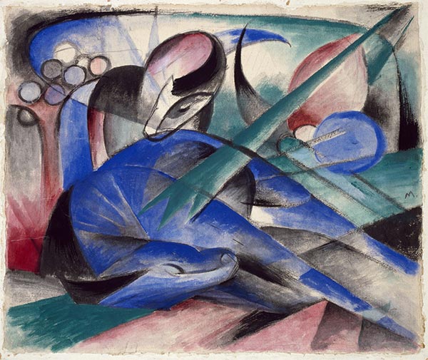 Dreaming Horse | Franz Marc | Painting Reproduction