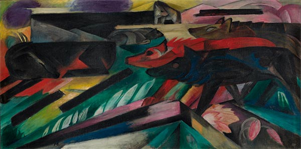 The Wolves (Balkan War), 1913 | Franz Marc | Painting Reproduction