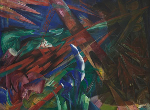 Animal Destinies (The Trees Showed Their Rings, the Animals Their Veins), 1913 | Franz Marc | Painting Reproduction