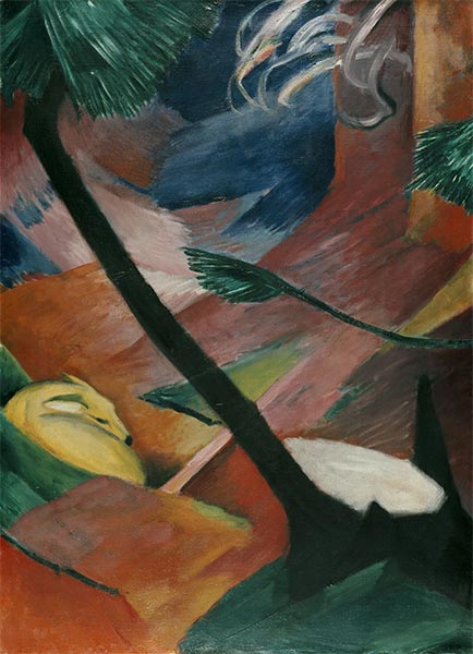Deer in the Forest II, 1912 | Franz Marc | Painting Reproduction