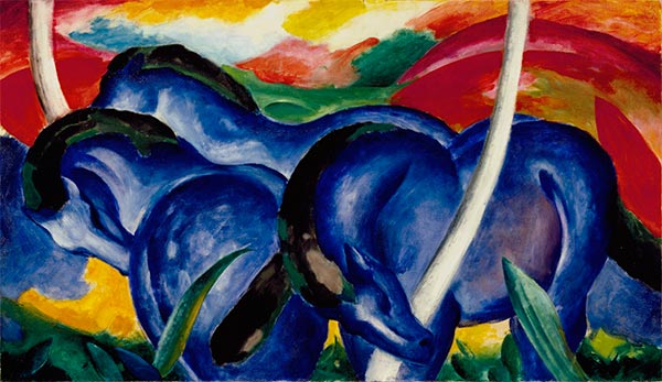 Die großen blauen Pferde | Franz Marc | Gemälde Reproduktion