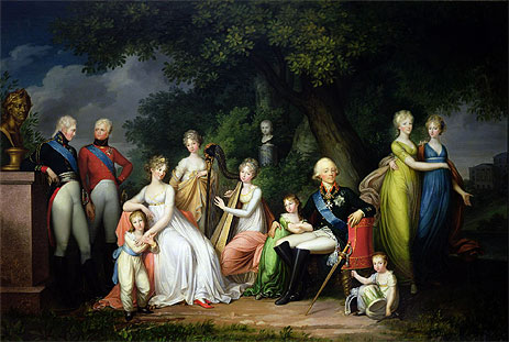Paul I, Maria Feodorovna and their Children, c.1800 | Franz Gerhard von Kugelgen | Painting Reproduction