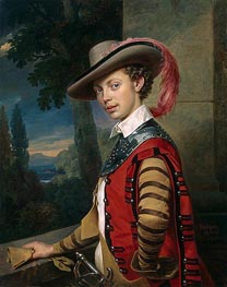 Portrait of Prince Nikolai Saltykov, 1850 by Franz Kruger | Painting Reproduction