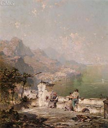 Amalfi, The Gulf Of Salerno | Unterberger | Painting Reproduction