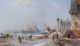 Piazetta St. Maggiore, Venice, undated by Unterberger | Painting Reproduction