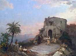 Sommerfest in Italien, 1902 von Unterberger | Gemälde-Reproduktion