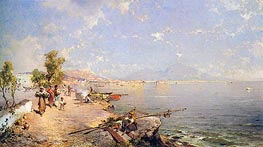 The Bay of Naples, undated by Unterberger | Painting Reproduction