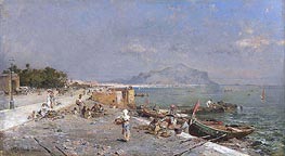 On the Waterfront, Palermo, undated by Unterberger | Painting Reproduction