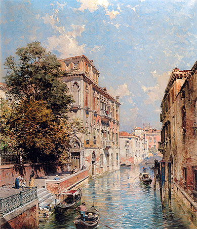 A View in Venice, Rio S. Marina, n.d. | Unterberger | Painting Reproduction