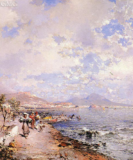 The Bay of Naples, undated | Unterberger | Painting Reproduction