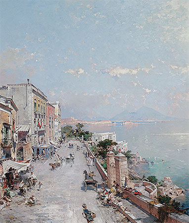Posilipo, Naples, n.d. | Unterberger | Painting Reproduction