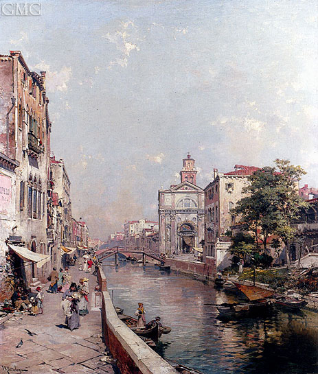 Rio St. Geronimo, Venice, n.d. | Unterberger | Painting Reproduction