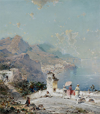Amalfi, Gulf of Salerno, undated | Unterberger | Painting Reproduction