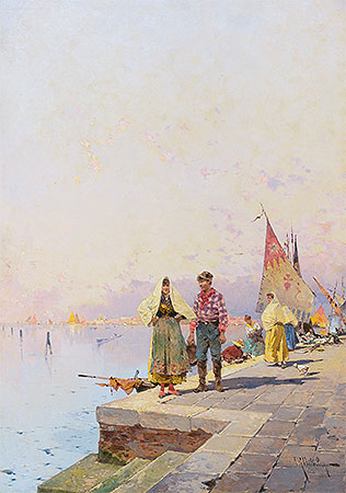 A Sunny Day in Venice, undated | Unterberger | Gemälde Reproduktion
