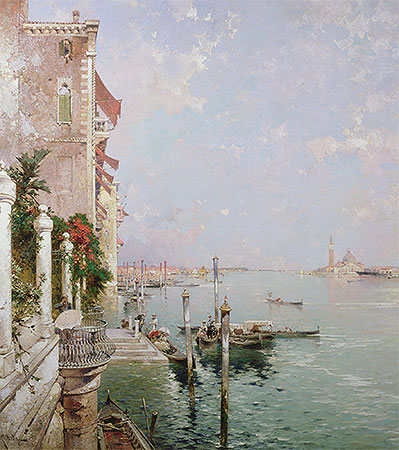 Venice: View from the Zattere with San Giorgio Maggiore in the Distance, undated | Unterberger | Painting Reproduction