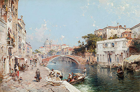 Kanal in Venedig | Unterberger | Gemälde Reproduktion