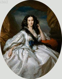 Wienczyslawa Barczewska, Madame de Jurjewicz, 1860 by Franz Xavier Winterhalter | Painting Reproduction
