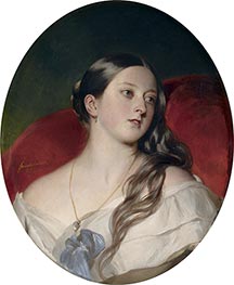 Königin Victoria, 1843 von Franz Xavier Winterhalter | Gemälde-Reproduktion