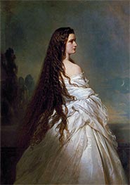 Kaiserin Elisabeth mit offenem Haar | Franz Xaver Winterhalter | Gemälde Reproduktion