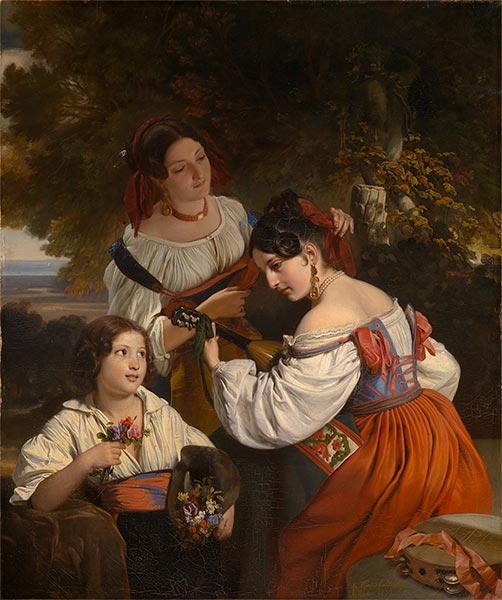 Roman Genre Scene, 1833 | Franz Xaver Winterhalter | Painting Reproduction