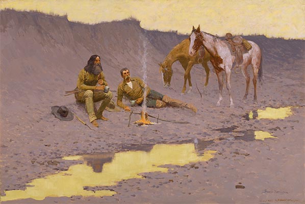 A New Year on the Cimarron, 1903 by Frederic Remington | Painting Reproduction