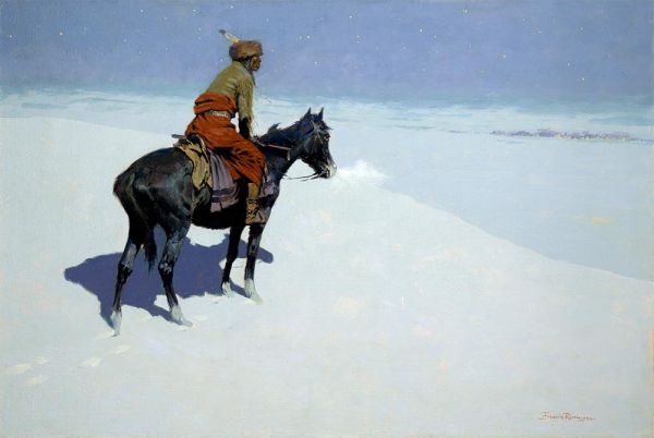 Friends or Foes? (The Scout), c.1902/05 by Frederic Remington | Painting Reproduction