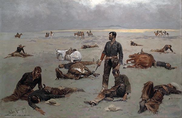 What an Unbranded Cow Has Cost, 1895 by Frederic Remington | Painting Reproduction