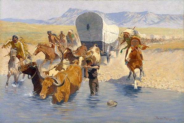 Die Auswanderer, c.1904 | Frederic Remington | Gemälde Reproduktion