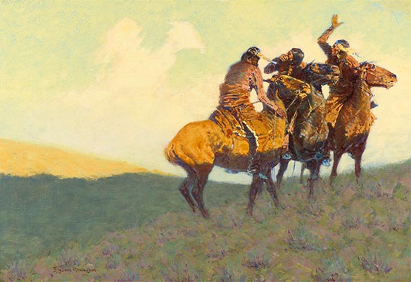 With the Eye of the Mind, 1908 | Frederic Remington | Painting Reproduction