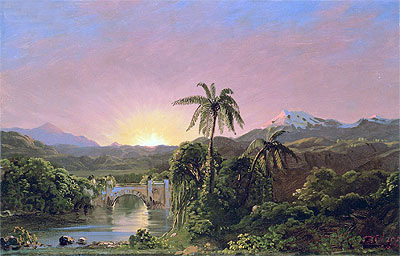 Sunset in Equador, undated | Frederic Edwin Church | Painting Reproduction
