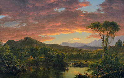 A Country Home, 1854 | Frederic Edwin Church | Painting Reproduction
