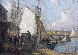 Unloading the Catch | Frederick J. Mulhaupt | Painting Reproduction