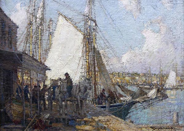 Unloading the Catch, n.d. | Frederick J. Mulhaupt | Painting Reproduction