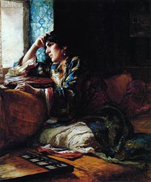 Aicha a Woman of Morocco, 1883 von Frederick Arthur Bridgman | Gemälde-Reproduktion