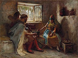Das Glücksspiel, 1885 von Frederick Arthur Bridgman | Gemälde-Reproduktion
