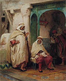 Die Konversation, Algier | Frederick Arthur Bridgman | Gemälde Reproduktion