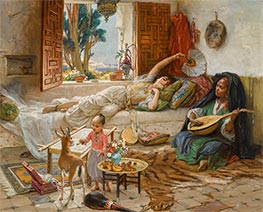 Mittagsruhe, Algierien | Frederick Arthur Bridgman | Gemälde Reproduktion