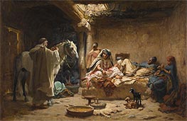 An Interior in Biskra, 1881 by Frederick Arthur Bridgman | Painting Reproduction